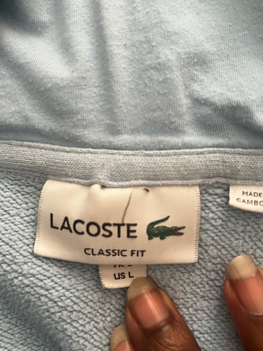 Lacoste Men’s Light Blue Cotton Jacket + Joggers with Crocodile Logo - Picture 6 of 6